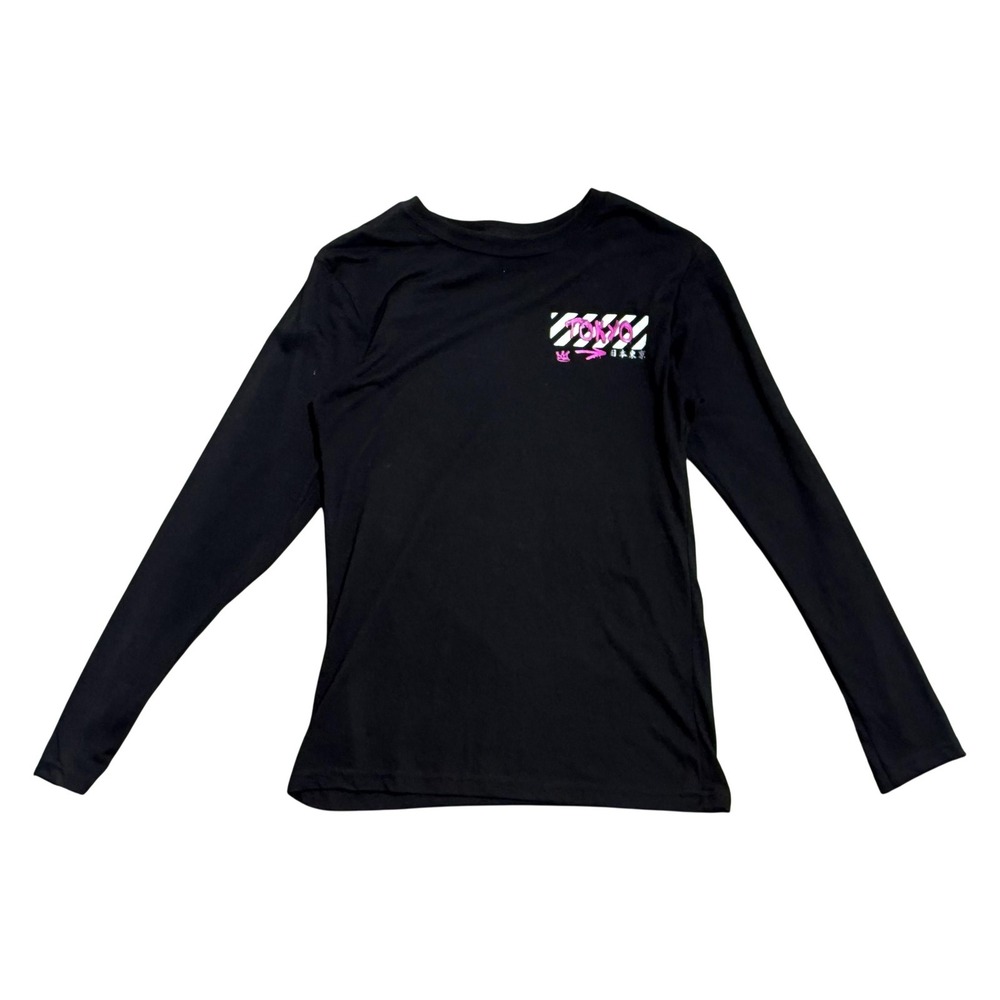 Fresh Laundry Tokyo Shirt Mens Small Black Long Sleeve Graphic T-Shirt‎ Japan